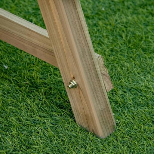 Jardinera de Escalera de 3 Niveles Maceteros de Madera Jardinera Vertical con Tela no Tejida y Orificios de Drenaje Huerto Urbano para Plantas Macetas Flores Jardín 71x61x77 cm Natural [6]