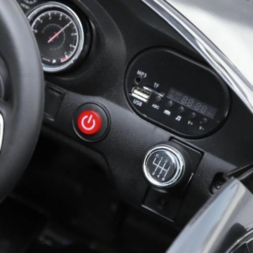 Coche Eléctrico BMW 6GT para Niños +3 Años Automóvil Infantil de Batería 6V con Control Remoto Luces y Sonidos MP3 USB Carga 30 kg 106x64x51 cm Negro [6]