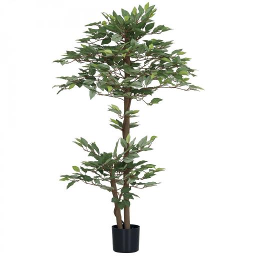 Ficus Artificial 150 cm Planta Artificial con 1008 Hojas Musgo y Maceta Planta Artificial Decorativa Verde [9]