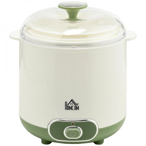 Yogurtera para Hacer Yogur Griego 20 W 1,5L con Filtro Indicador de Encendido y Tecnología PTC 19,5x17,5x21,4 cm Blanco [9]