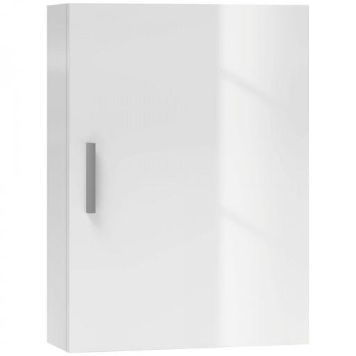 Armario de Baño de Pared con Estantes Ajustables de Vidrio Templado Ahorro de Espacio 40x15x55 cm Blanco Brillo [9]