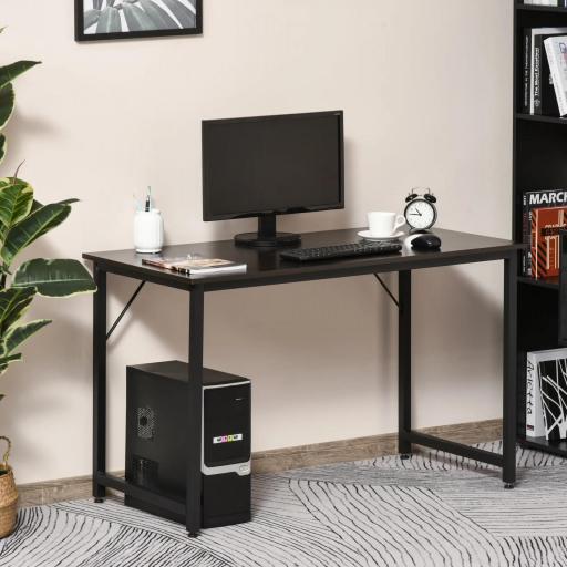 Escritorio para Hogar Oficina Mesa de Comedor Mesa de Ordenador Mesa de Estudio con Pies Ajustables Mobiliario Simple de Oficina 120x60x73cm Carga 70kg [6]