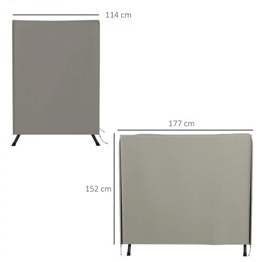 Funda para Balancín de Jardín con Cremallera Cubierta para Muebles de Exterior 177x114x152 cm Gris [1]