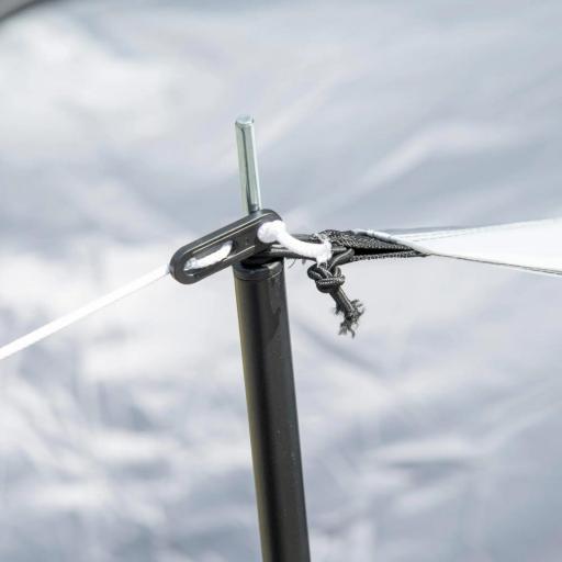 Tienda de Campaña Familiar para 4-6 Personas con 2 Ventanas y Bolsa de Transporte Impermeable Anti-UV 590x245x193cm Gris [6]