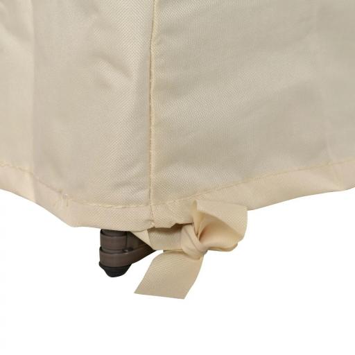 Funda Biege Impermeable para Banco 3 Plazas 218x111x101 cm Cubierta para Sofá o Mueble de Jardín [6]