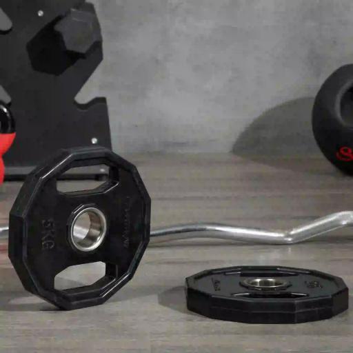 Conjunto de 2 Discos de Pesas de 5 kg con Orificio de 50 mm para Entrenamiento de Fuerza Ø24x3,5 cm Negro [7]