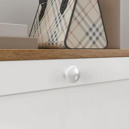 Zapatero Estrecho con 2 Puertas Estantes Ajustables para 12 Pares de Zapatos 60x24,5x75,5 cm Natural y Blanco [7]