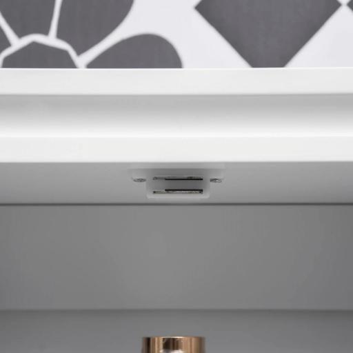 Mueble sobre Inodoro Armario Alto para Lavadora con 2 Puertas Balda Ajustable y 1 Estante 71x20,5x165 cm Blanco [5]