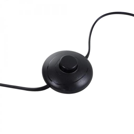 Lámpara de Pie Lámpara de Salón con Casquillo Máx. 40 W E27 Pantalla de Lino y Marco de Metal Ø15x120 cm Gris [6]