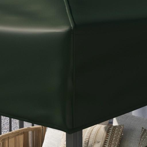 Toldo de Recambio 3x3 m con Techo Doble con Orificios de Drenaje y Protección UPF30+ Verde Solo Toldo NO Incluye Marco [6]