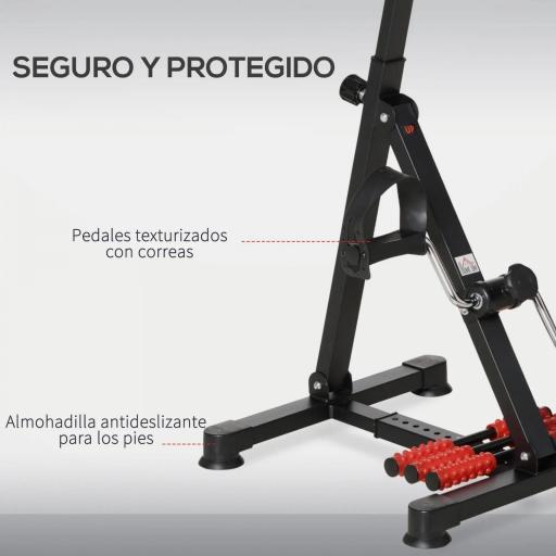 Pedales Estáticos Personas Mayores de Piernas y Brazos Altura Ajustable 75-97 cm Pantalla LCD y Rodillo Masajeador [5]