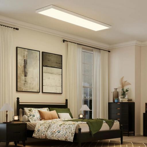 Juego de 4 Lámparas de Techo Color Regulable con Interruptor DIP y de Pared 3000K/4000K/6000K 120x30x3,7 cm Blanco [4]