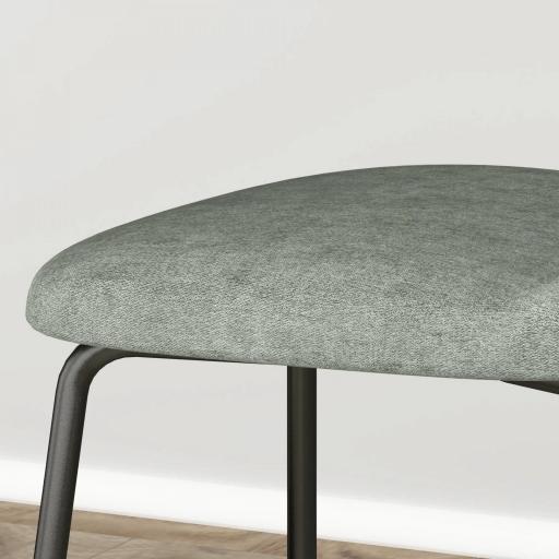 Pack de 2 Sillas de Comedor con Respaldo de Ratán Sintético y Marco de Acero para Salón 44x54x87 cm Verde Oscuro y Negro [7]