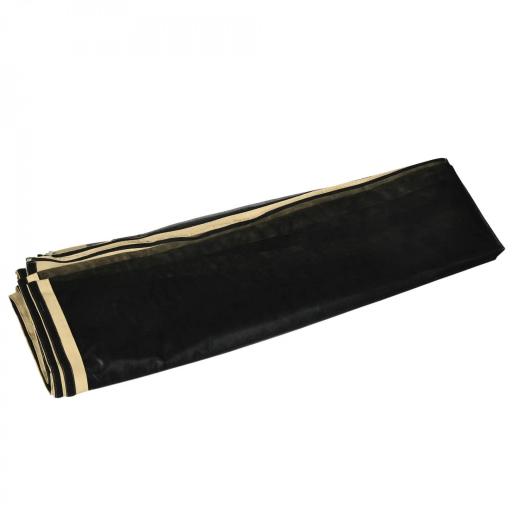 Sombrilla de Jardín Excéntrica 296x296x265 cm con Manivela Mosquitera y Base Cruzada para Terraza Patio Color Beige [7]