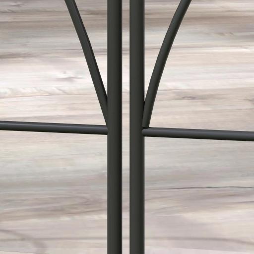 Set de 5 Vallas Decorativas para Jardín de Metal 205x45,5 cm Combinación Libre Barrera para Animales Negro [7]