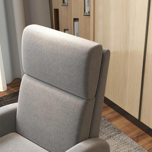 Sillón Relax Reclinable hasta 160° Sofá Reclinable Moderno con Reposapiés Soporta hasta 120 kg 64x86x102 cm Gris [7]