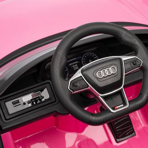 Coche Eléctrico para Niños de +3 Años AUDI RS e-tron GT Coche de Batería con Mando a Distancia 103x58x41 cm Rosa [9]
