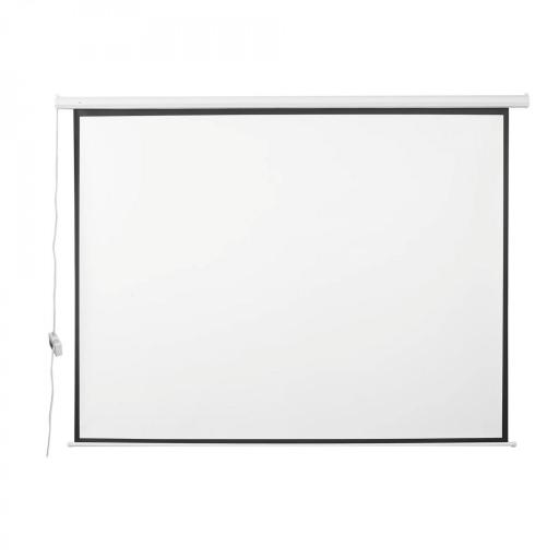Pantalla de Proyección Eléctrica 120 Pulgadas Formato 4:3 con Mando a Distancia 244x183 cm Blanco [2]