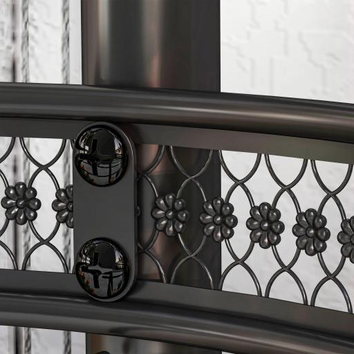 Soporte para Plantas de 4 Niveles Soporte de Acero para Macetas Interior y Exterior 25x25x80 cm Negro [7]