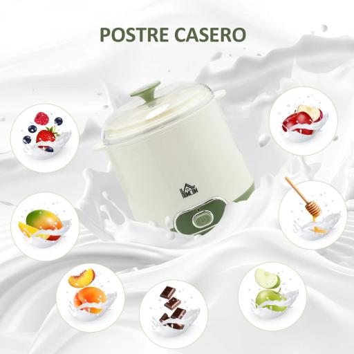 Yogurtera para Hacer Yogur Griego 20 W 1,5L con Filtro Indicador de Encendido y Tecnología PTC 19,5x17,5x21,4 cm Blanco [2]
