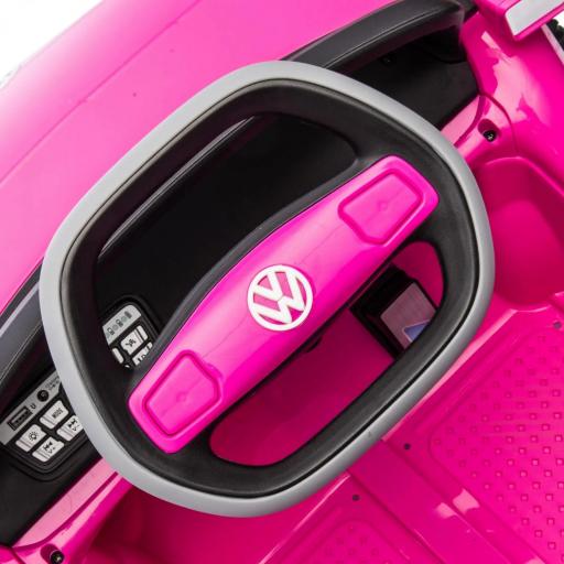 Coche Eléctrico para Niños de +3 Años Volkswagen E-Buggy 12V con Mando a Distancia 2,4 G Ruedas con Suspensión Rosa [9]