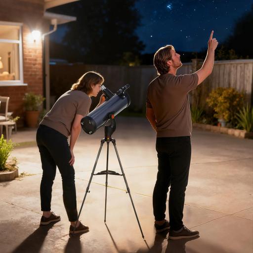 Telescopio Reflector Astronómico para Adultos y Principiantes Apertura 114 mm con Trípode Ajustable Bolsa