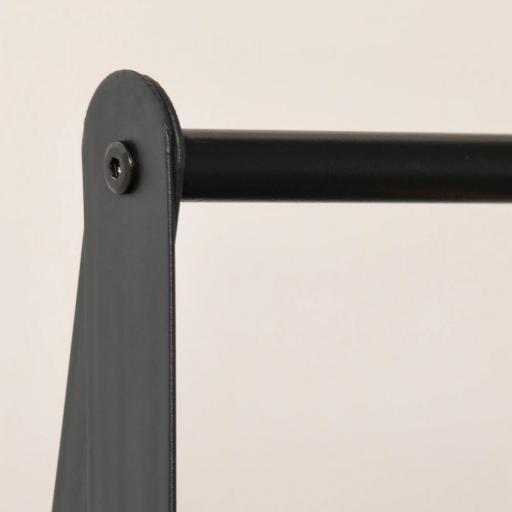 Perchero de Ropa Perchero de Pie con 2 Estantes de Almacenamiento Barra para Colgar y Marco de Acero 64x42,5x149cm Negro [5]