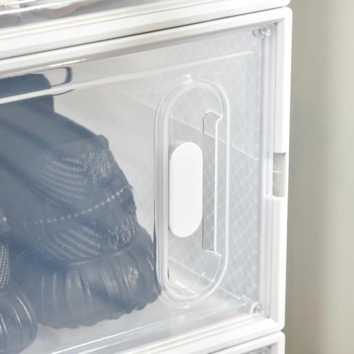 Organizador de Zapatos Modular Estantería Modulable con 8 Cubos Puertas Magnéticas 25x35x19 cm Transparente [6]