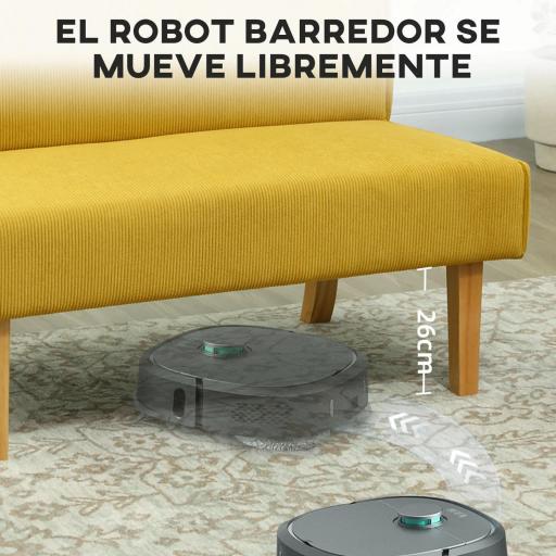 Sofá de 2 Plazas Tapizado en Pana con 2 Puertos USB 1 Puerto Tipo-C y Patas de Madera Carga 240 kg 110x60x85 cm Amarillo [2]