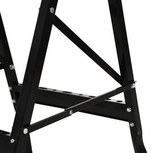 Banco de Trabajo Plegable Mesa de Trabajo Portátil con 4 Abrazaderas Agujeros para Sierra Uso Doméstico Carpintería Hierro MDF Soporta 70 kg 56x62x75 cm Natural Negro [7]