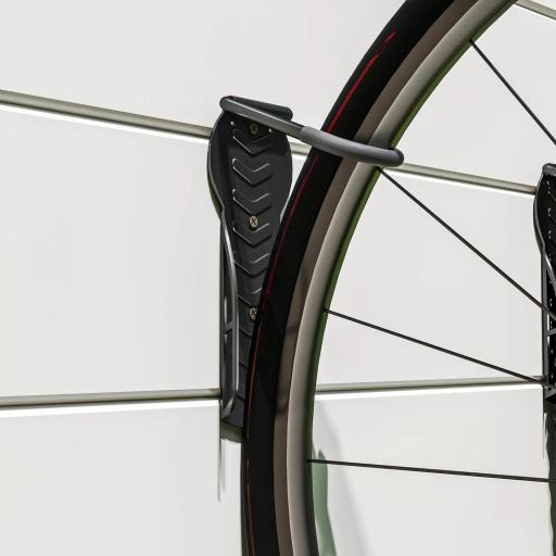 Soportes de Pared para Bicicletas de 4 Piezas Plegables hasta 30 kg con Tornillos para Casa Garaje y Sótano Negro [7]