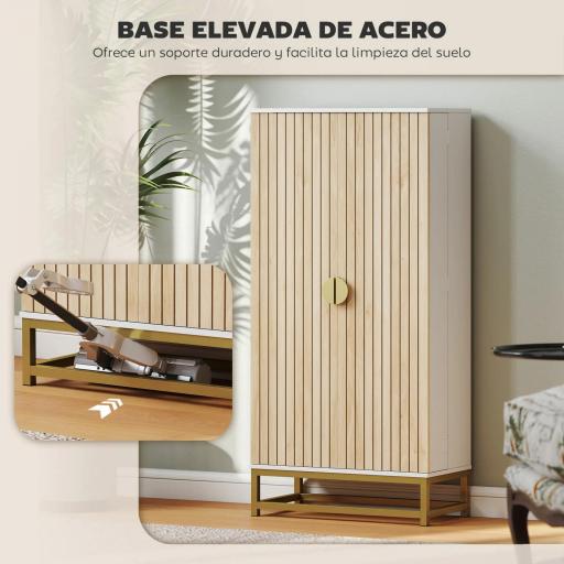 Armario Despensa Cocina con 2 Puertas con 12 Estantes Alacena Moderna con 5 Estantes Ajustables Blanco [6]