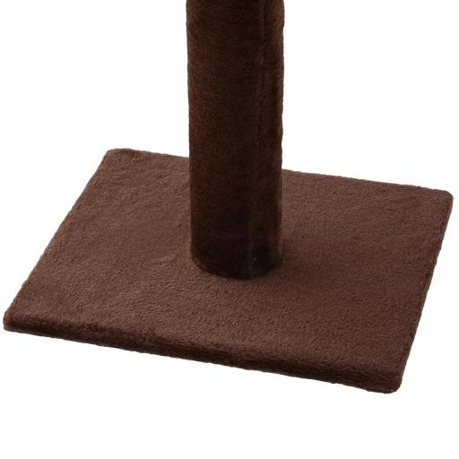 Árbol para Gatos de Suelo a Techo de 230-260 cm con Altura Ajustable Plataformas Hamaca y Postes de Sisal Marrón [7]