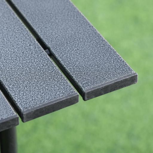 Mesa de Camping Plegable con Almacenaje de Malla y Bolsa de Transporte para Exterior Jardín y Picnic 70x70x69 cm Negro [6]