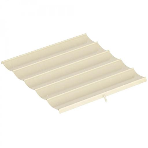 Cubierta para Techo Retráctil de 2,5x2,55m para Pérgola 3x3 Tela de Repuesto con 10 Orificios de Drenaje Crema [9]