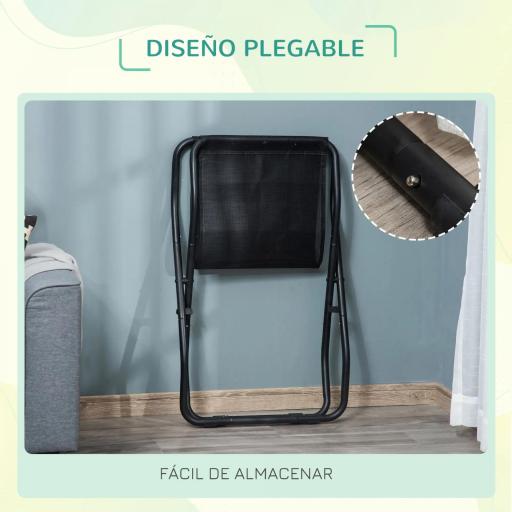 Cama Elevada para Perros Plegable Cama para Mascotas Pequeños Medianos con Tela de Malla Transpirable Marco de Acero para Interior Exterior 92x56,5x19,5 cm Negro [2]
