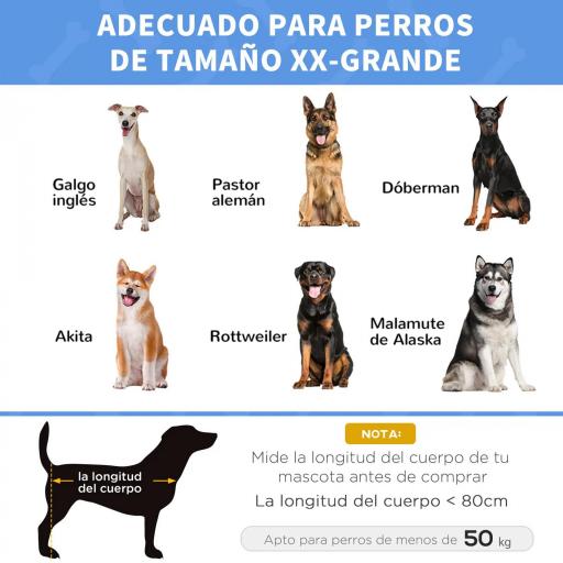 Cama Elevada para Perros Gatos Portátil Cama para Mascotas con Zona de Malla Transpirable y Tela Oxford para Interior Exterior 122x92x23 cm Café [3]