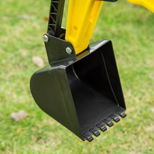 Tractor a Pedales para Niños de +3 Años con Pala Delantera y Bocina Carga 35kg Tractor Infantil 107x42x71 cm Amarillo [7]