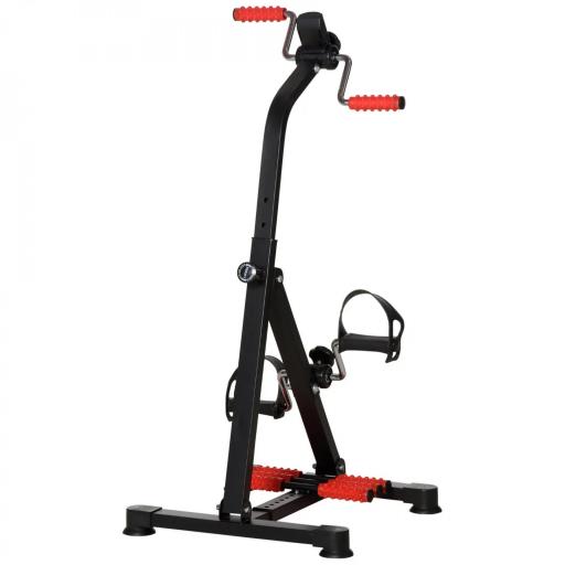 Pedales Estáticos Personas Mayores de Piernas y Brazos Altura Ajustable 75-97 cm Pantalla LCD y Rodillo Masajeador [9]