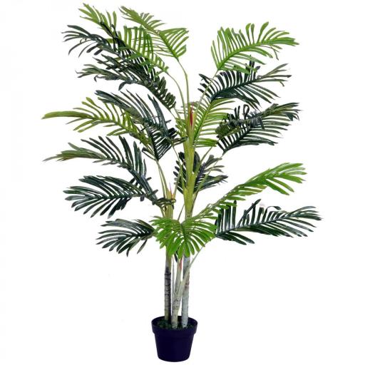 Planta Artificial Palmera 150 cm con Maceta y Musgo para Decoración Interior Salón Oficina Ø18x150 cm Verde [8]