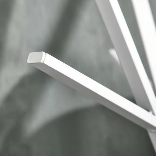 Perchero de Pie Forma de Árbol Perchero para Ropa de Metal con 9 Ganchos y Estante Perchero Vintage 45x45x180 cm Blanco [6]