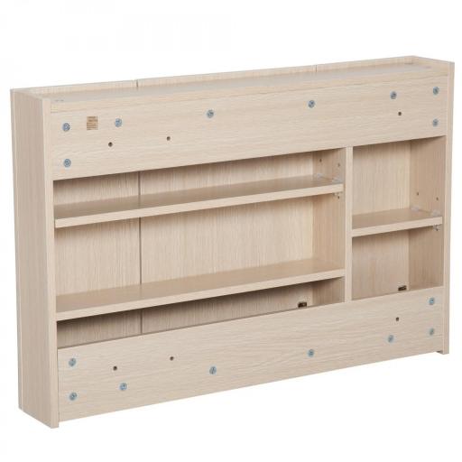 Armario de Baño con Espejo 3 Puertas y Estantes Ajustables para Aseo Estilo Moderno 90x60x13,5 cm Roble [4]