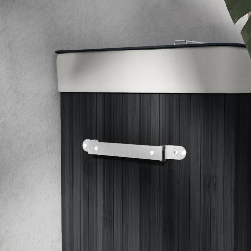 Cesto para la Ropa Sucia Plegable con Tapa Cubo para la Colada Rectangular con Asas 40x30x60 cm Negro [3]