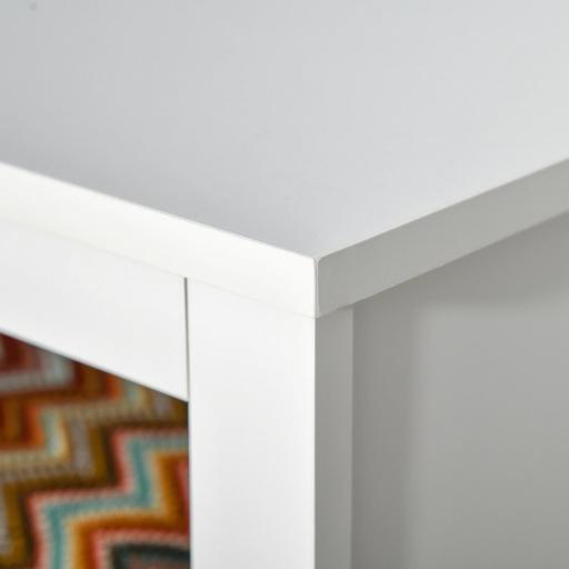 Aparador de Salón con 3 Cajones Extraíbles y Estantes Abiertos para Libros Juguetes Armario Auxiliar de Almacenamiento para Dormitorio Cocina 102x33x61,5 cm Blanco [3]