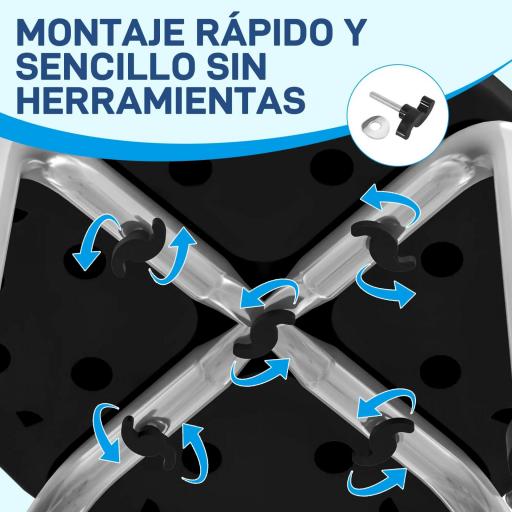 Taburete de Ducha de Aluminio con Altura Regulable Antideslizante Carga 135 kg para Ancianos y Discapacitados [2]