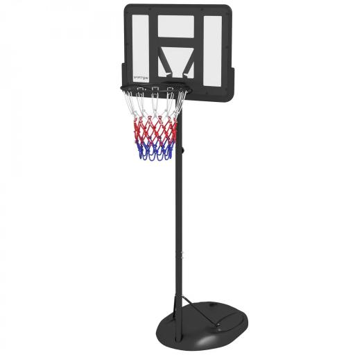 Canasta de Baloncesto para Exterior con Altura Ajustable 216-277 cm Ruedas y Base Rellenable Negro [8]