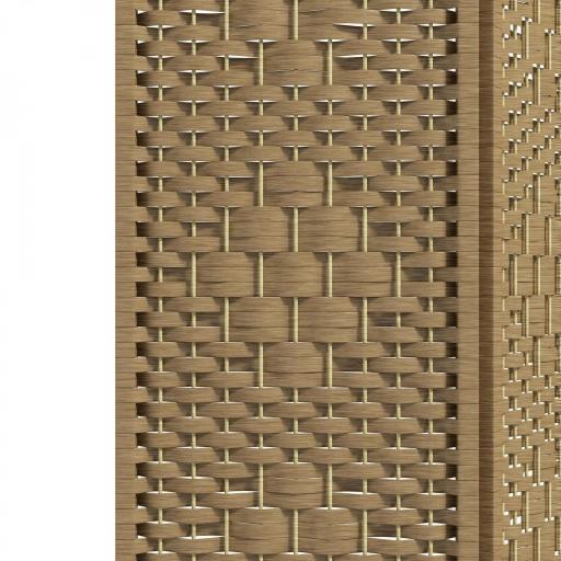 Biombo Separador de Ambientes de 4 Paneles Plegable de Cuerda de Papel 160x170cm Decoración para Dormitorio Natural [7]