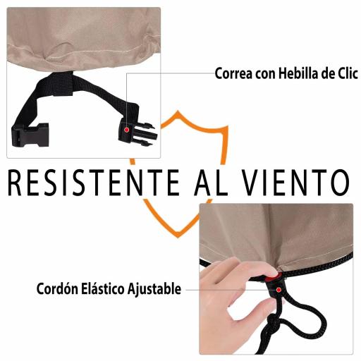 Funda Protectora para Banco 2-3 Plaza Cubierta de Muebles Impermeable Exterior Jardín Protección contra Lluvia y Sol 152x87x59/79cm 600D Tela Oxford [2]