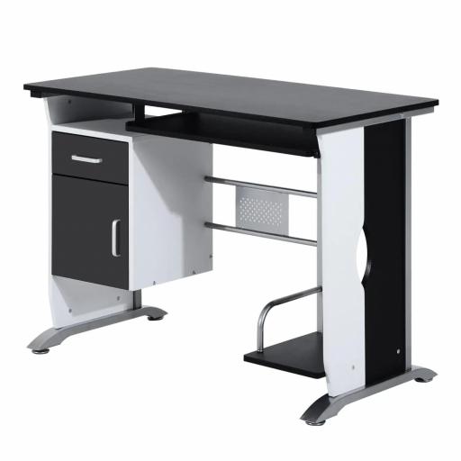 Mesa de Ordenador PC Despacho Escritorio 100x52x75cm Oficina Mobiliario Madera [8]