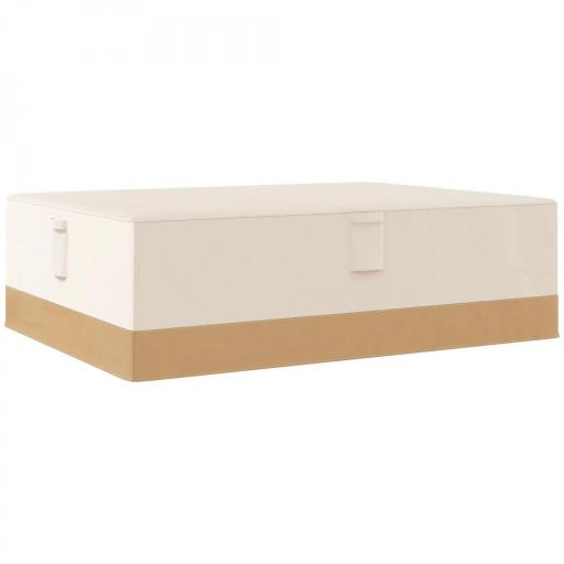 Funda Protectora para Muebles de Jardín 275x208x78 Tela Oxford 600D Impermeable Cubierta para Sofás Mesas Exterior con 4 Ventilaciones 5 Asas y Cordón de Tracción Beige [9]